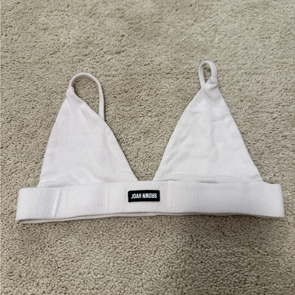 White Triangle Bralette- Cross listed on Mercari and curtsy!